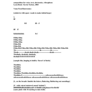 notes on desire, 2003-2006, concert performance, performance text, bird