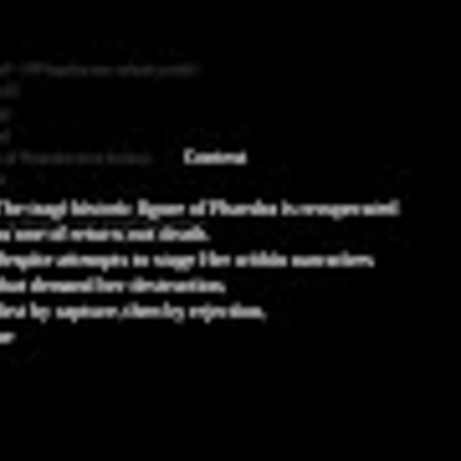 escapes, table of contents