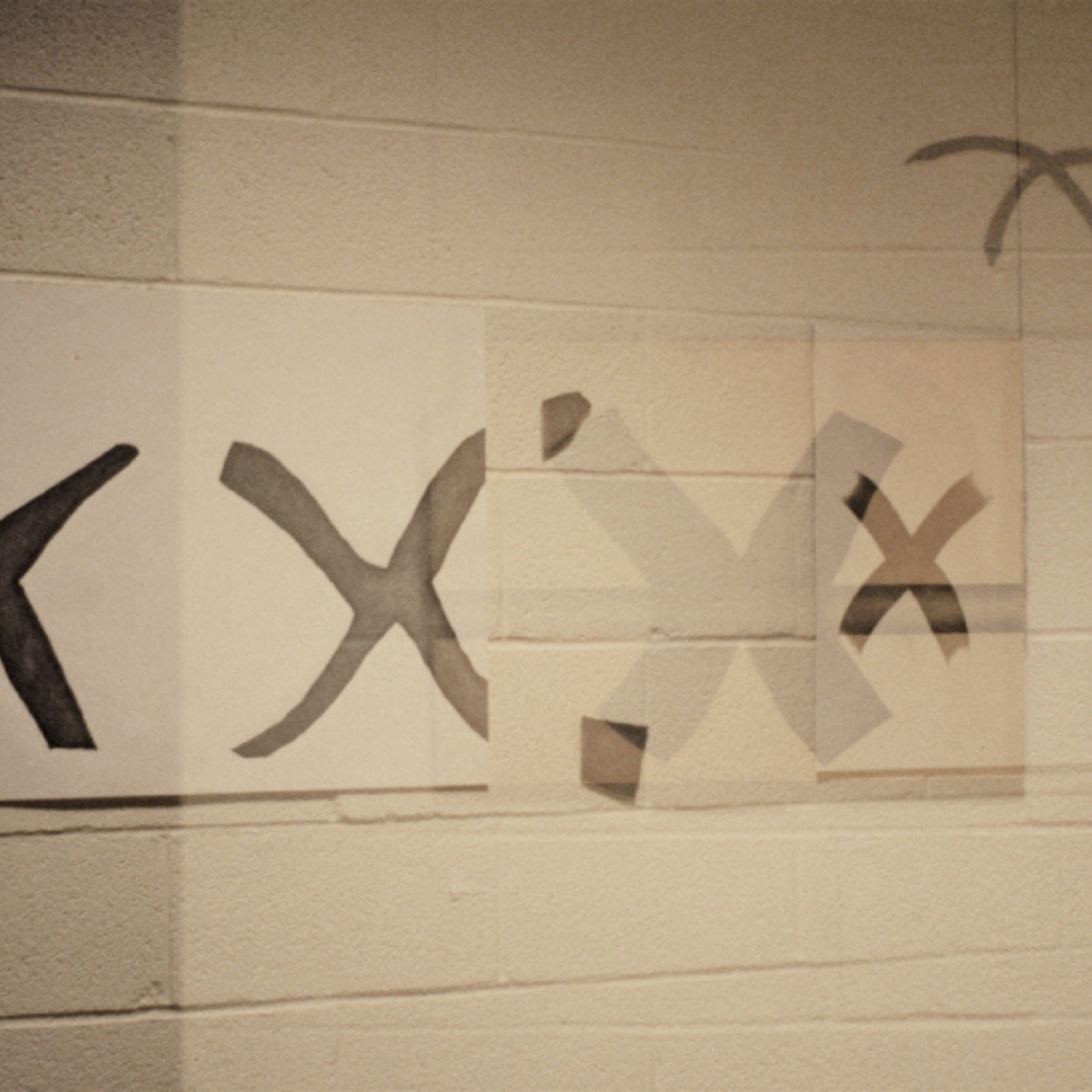X Marks It exhibition, 1981, Memphis, Memphis College of Art, drawing, photo slides
