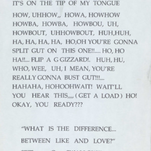 tongue, 1991, Chicago, vocal performance, performance text 01