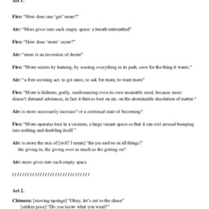 notes on desire, 2003-2006, concert performance, performance text, The More and the Else