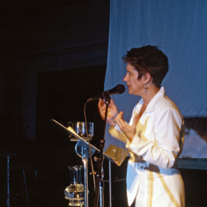 Gorgeous Fever, 1996, Cleveland, Cleveland Performance Art Festival, multimedia performance, photo slide 02