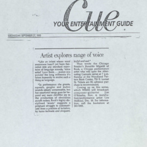 Gorgeous Fever, the radio drama, 1995, Milwaukee, Woodland, concert performance, Journal Sentinal, preview