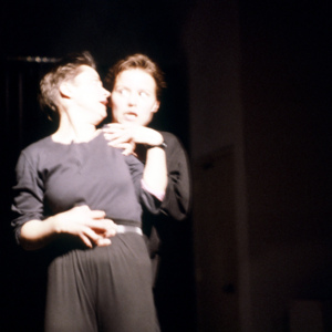 Look Back - and to begin with, 1986, Chicago, Randolph Street Gallery, multimedia performance, photo slide 01