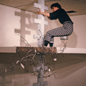 Necessary Appendix, Every Now, and Again, 1985, Chicago, School of the Art Institute Gallery, performance installation, photo slide 09