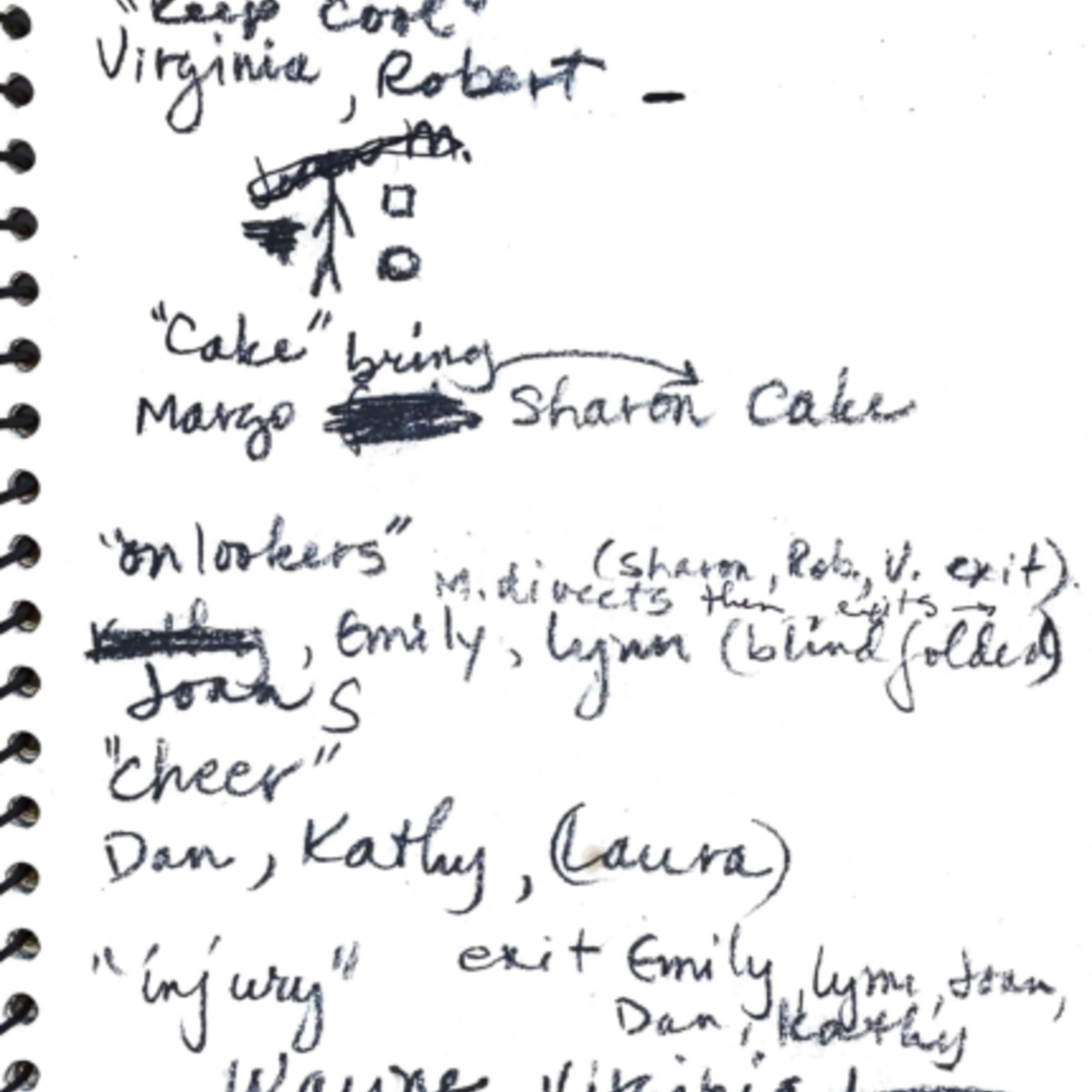 An Evening of Performance Pieces, First Aid, 1979, Memphis, Memphis College of Art, multimedia performance, structure notes