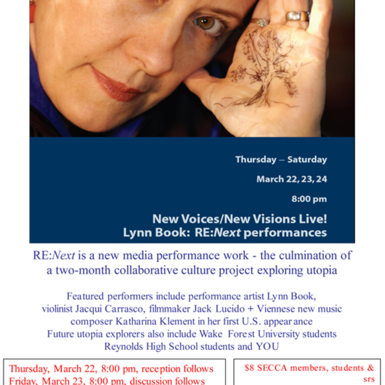 Regarding Next, 2007, Winston-Salem, performance installation, poster