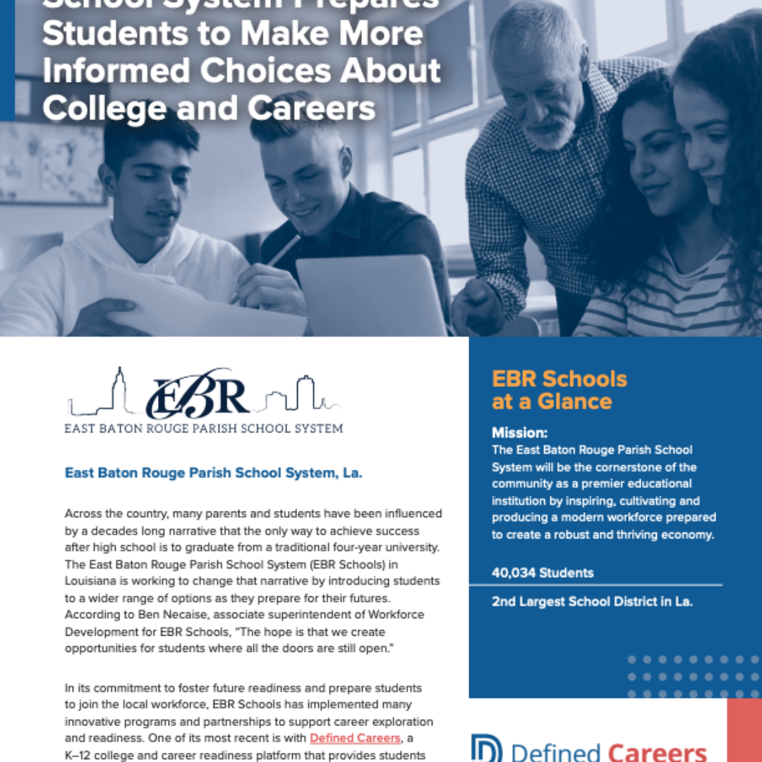East Baton Rouge Schools Partner with Defined to Support Students' Career Exploration & Readiness