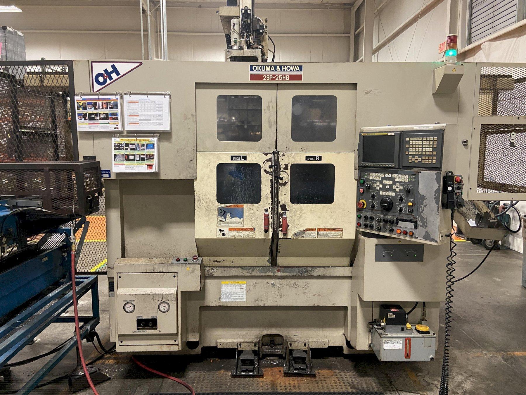Okuma & Howa ACT 2SP-25HG Twin Spindle CNC Lathe with Gantry loader