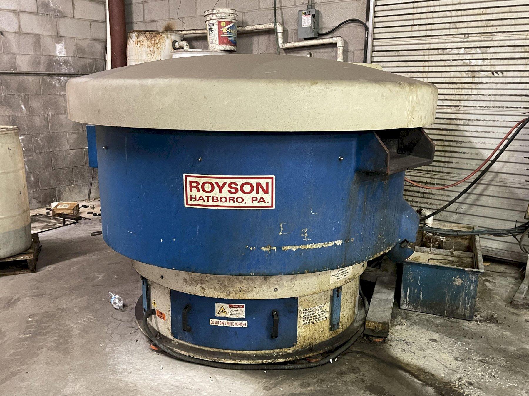 72” ROYSON MODEL 20CTVIS VIBRATORY BOWL DEBURRING MACHINE: STOCK #18999 