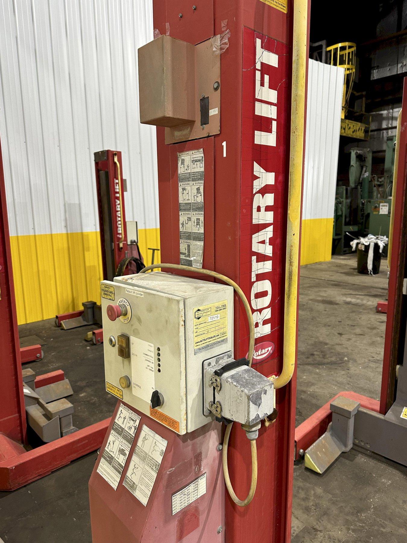 (6) 15,000 LBS ROTARY MODEL H415100 HEAVY DUTY MOBILE COLUMN LIFT