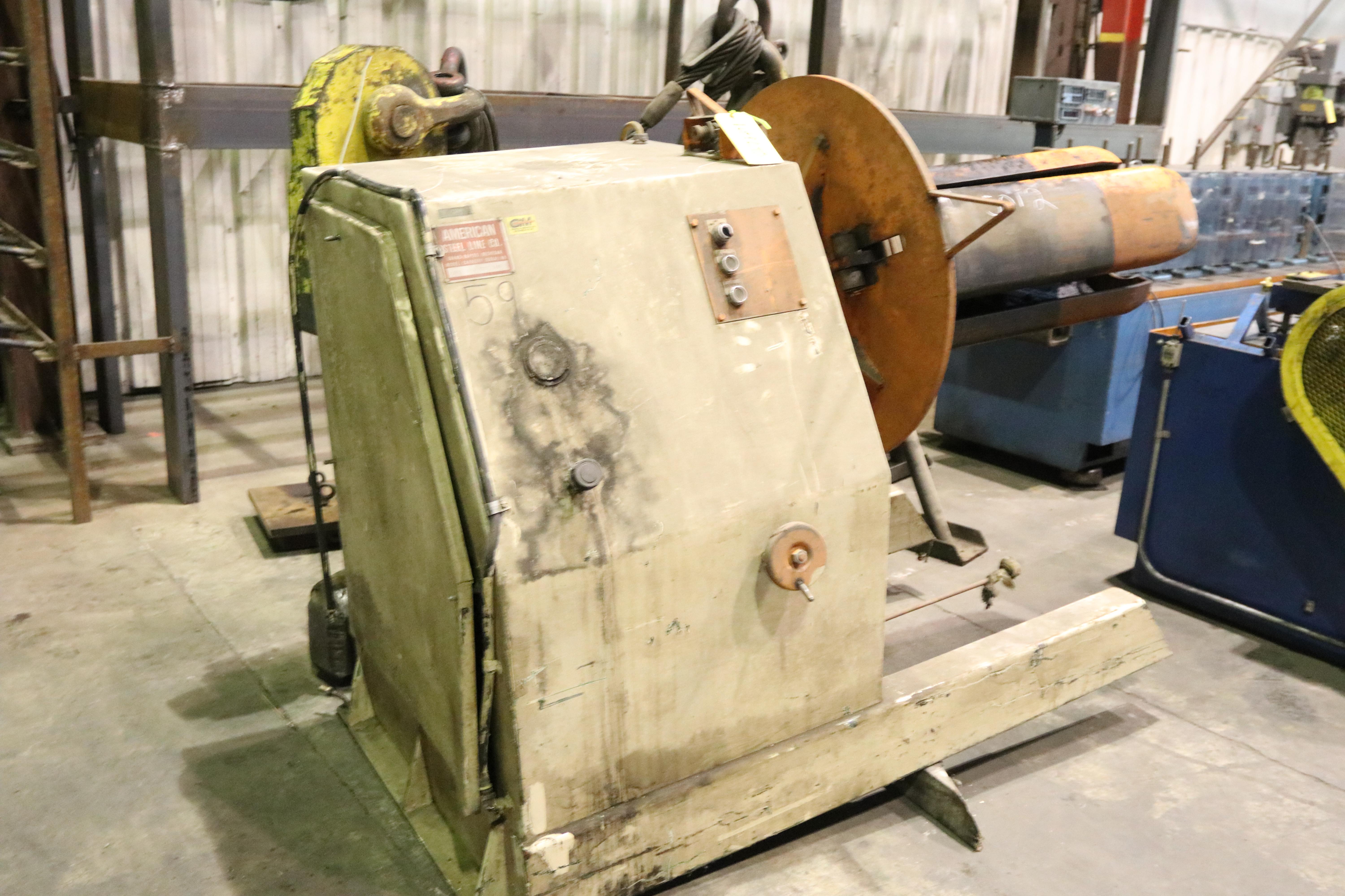 6000 LB X 42″ AMERICAN STEEL LINE MODEL 1000 MOTORIZED COIL REEL