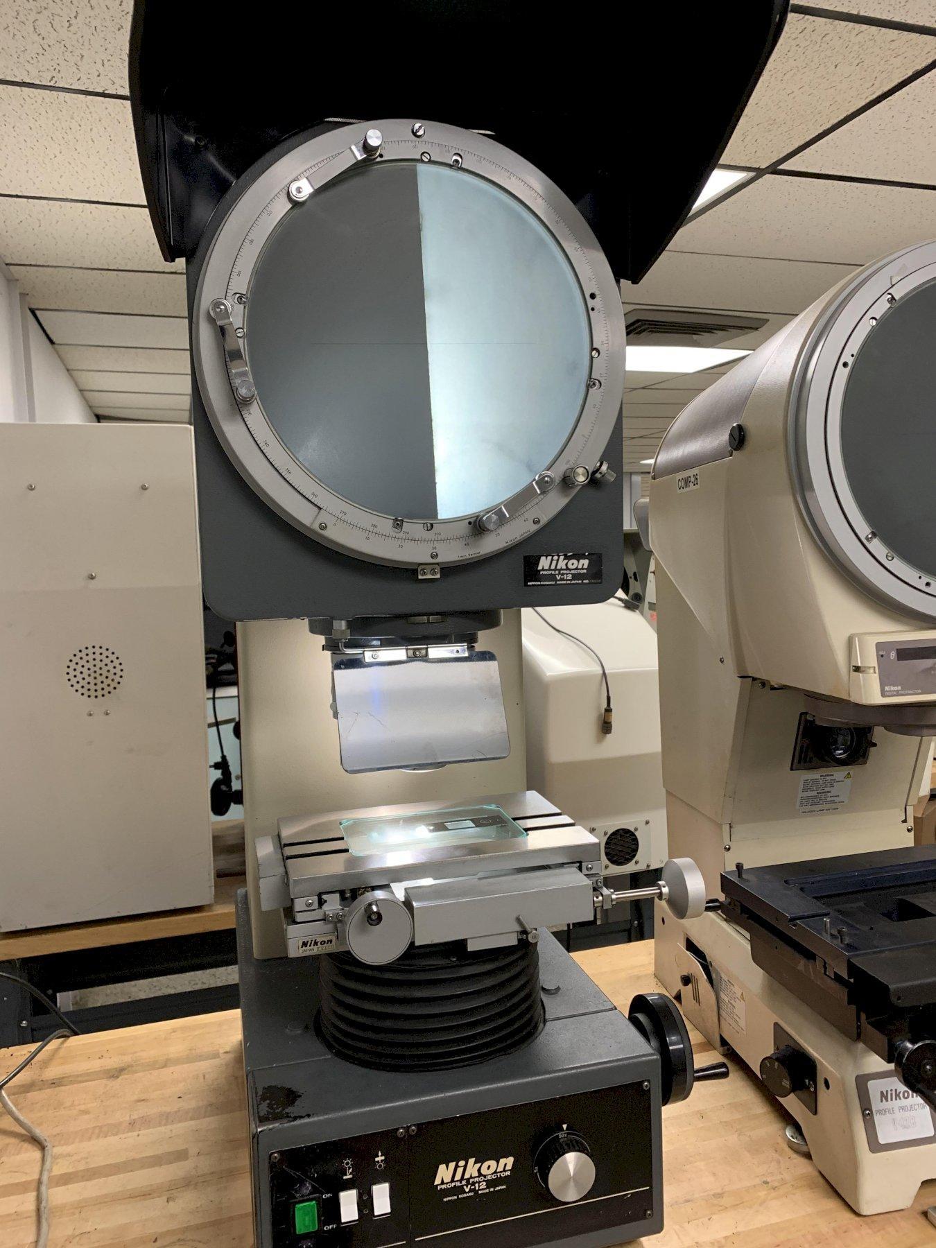 12 Nikon Model V12 Bench Top Vertical Beam Optical Comparator 12 Nikon Model V12 Bench Top Vertical Beam Optical Comparator