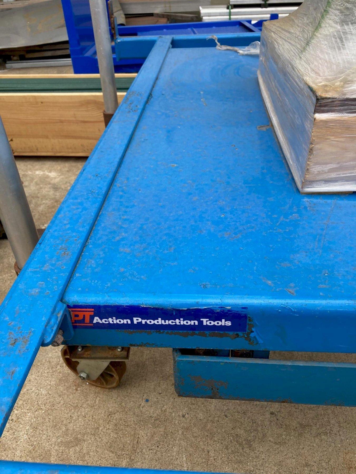 ACTION PRODUCTION TOOL HYDRAULIC DIE LIFT CART TABLE STOCK 13981