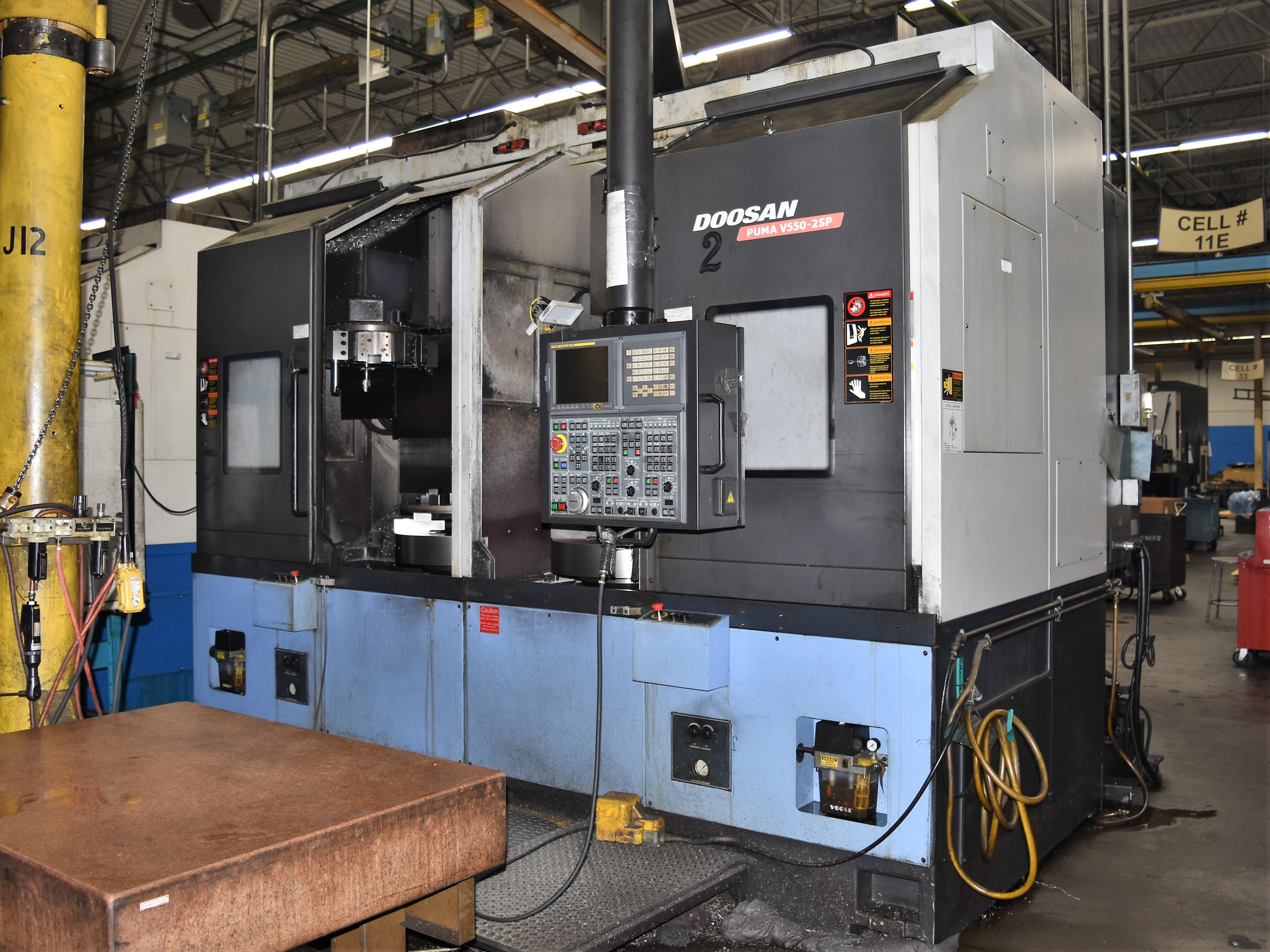 DOOSAN PUMA V5502PS TWIN SPINDLE CNC VERTICAL TURNING CENTER, S/N