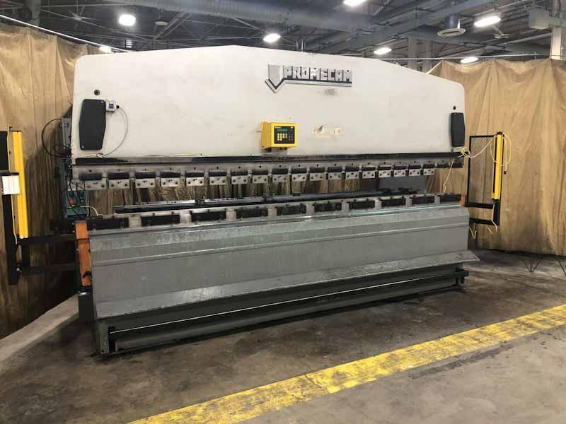110 Ton x 13' (4000mm) Promecam Model RG-104 Hydraulic Upacting Press Brake
