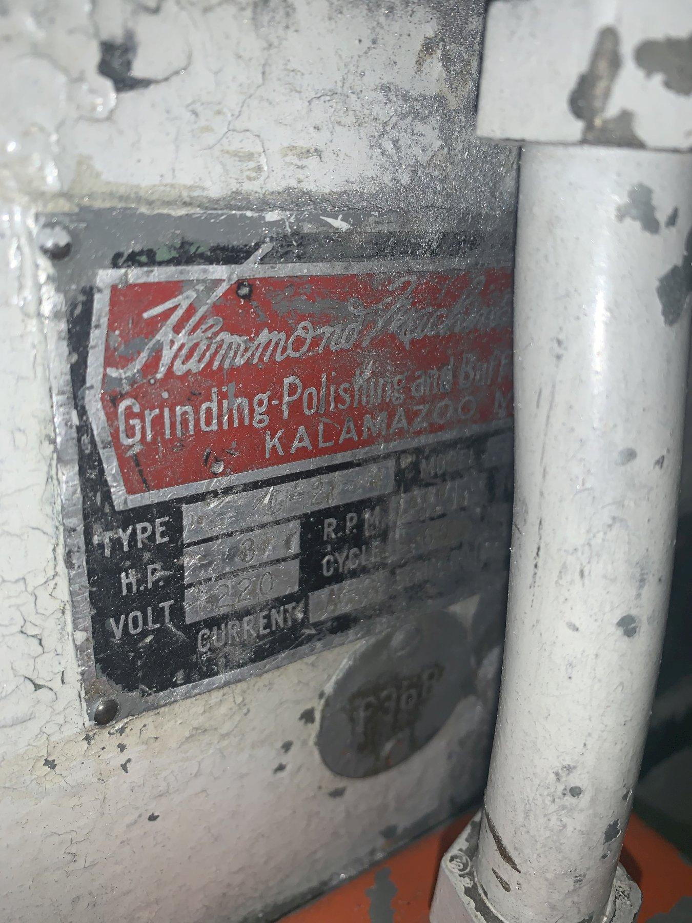 HAMMOND RITE SPEED BACKSTAND ABRASIVE BELT GRINDER