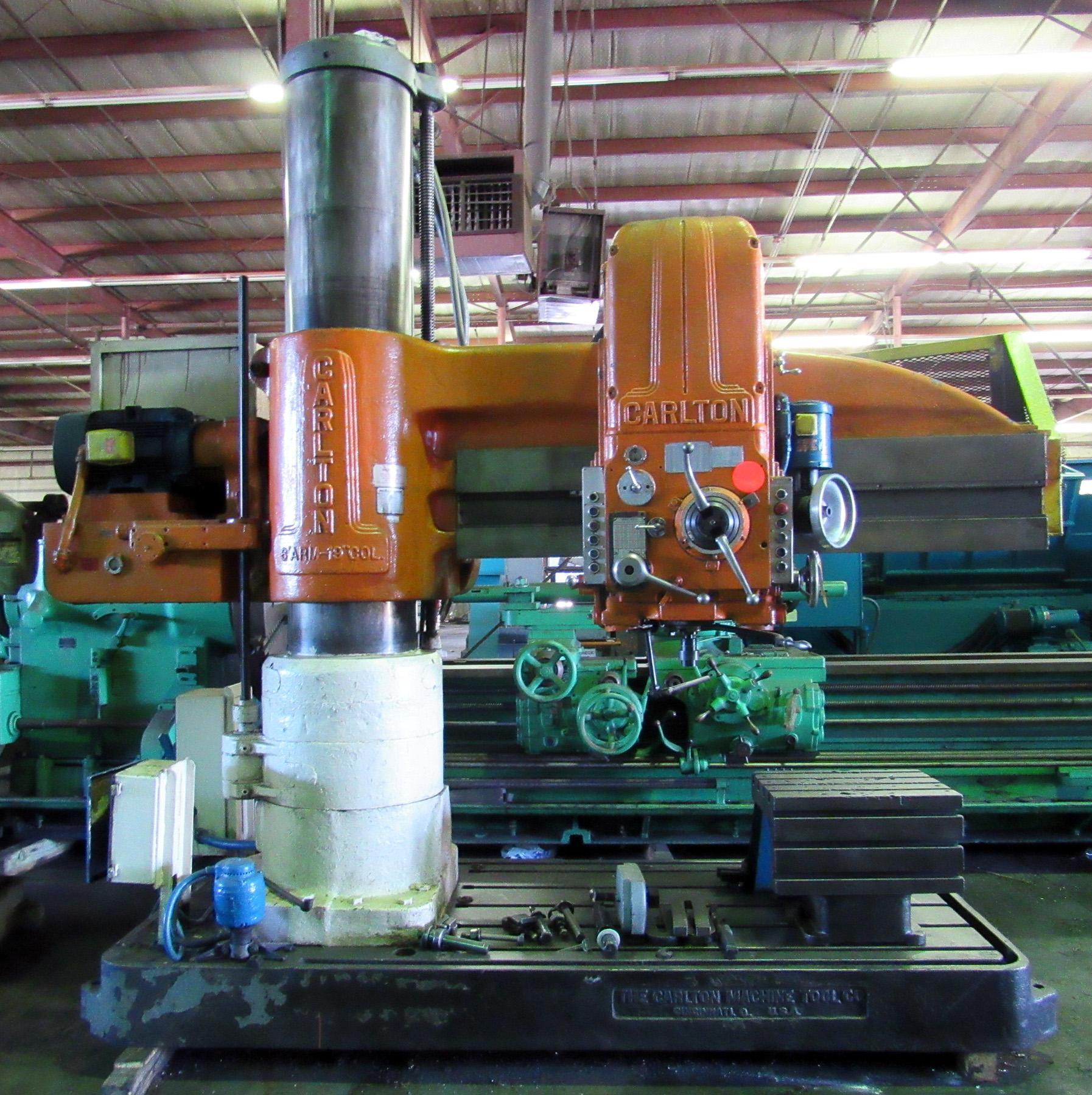 USED, 6′ 19″ CARLTON RADIAL ARM DRILL Harris Machine Tools