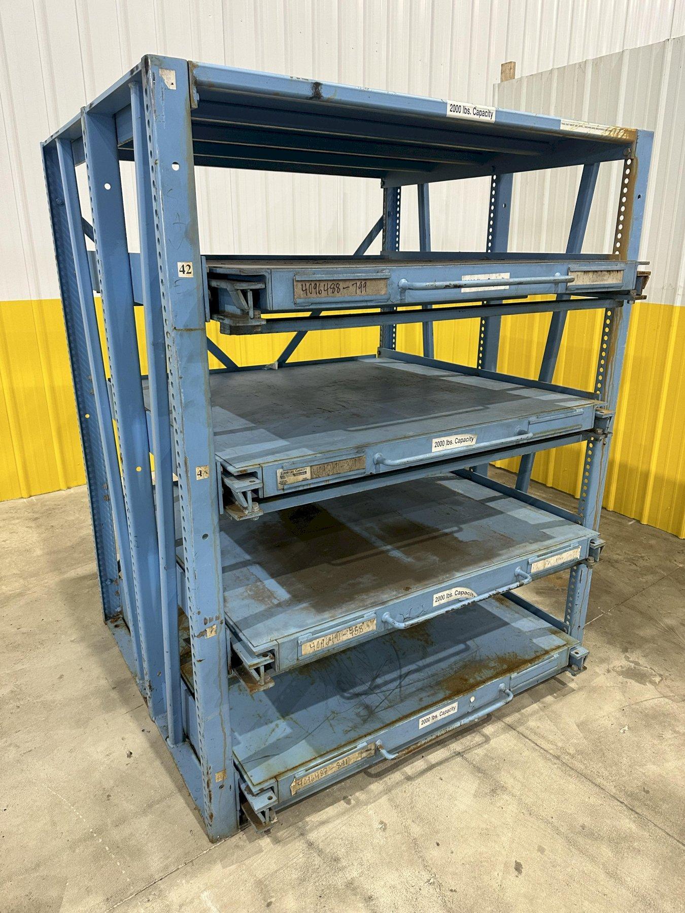 7 PULL – OUT DRAWER ADJUSTABLE DIE STORAGE RACK: STOCK #20422