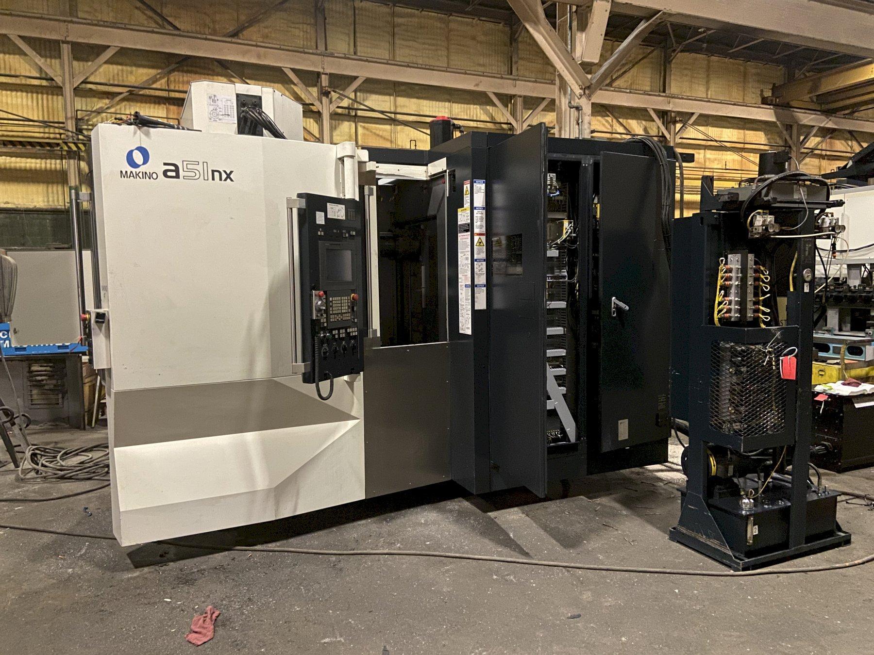 Makino A51NX CNC Horizontal Machining Center, Fanuc Pro 5 Control, 15.7