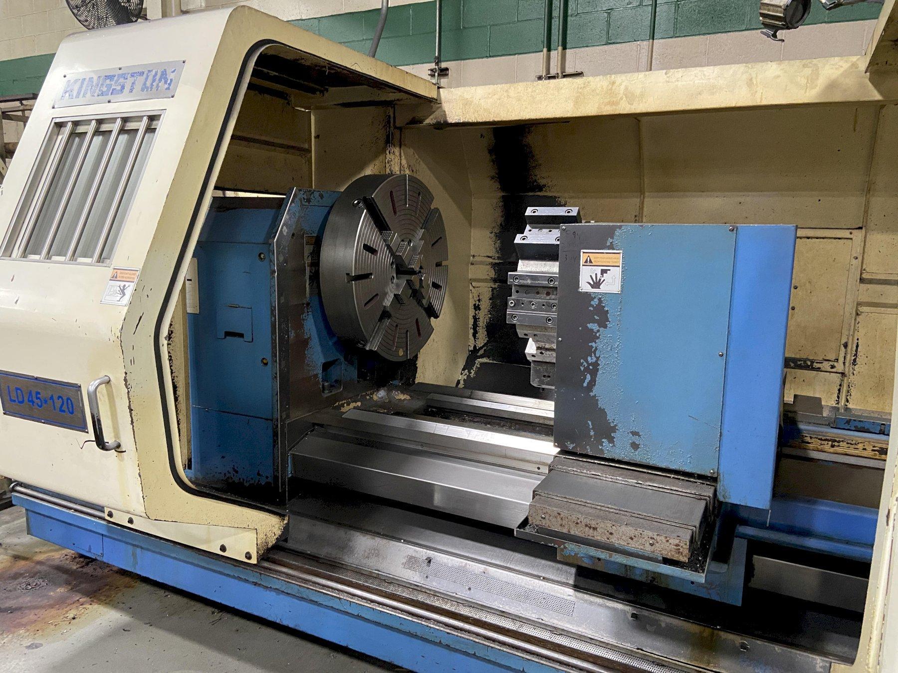 Kingston LD-45x120 CNC Flat Bed Lathe, Fanuc 0i, 45
