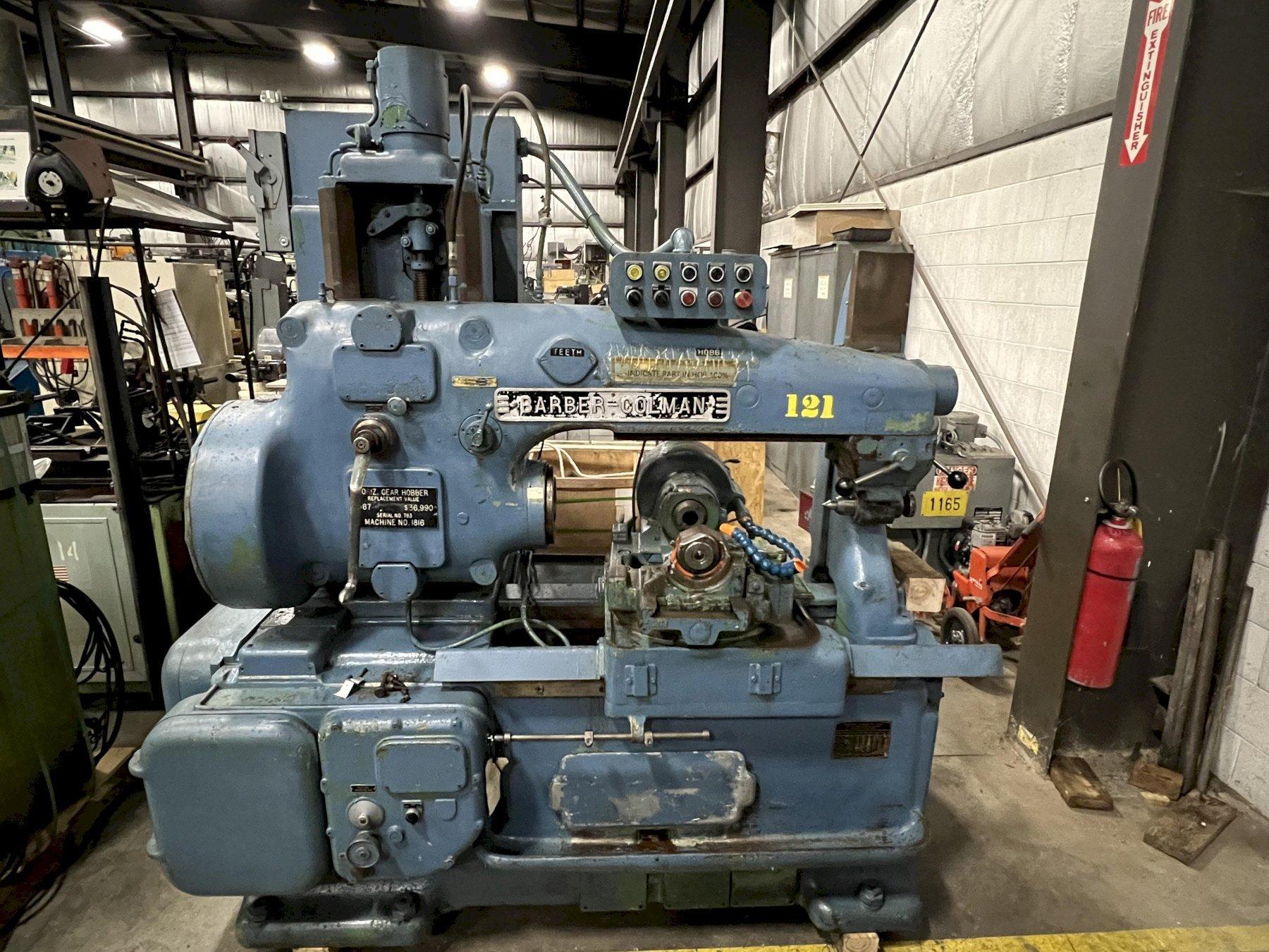 BARBER COLEMAN 14-15 GEAR HOBBER WITH LARGE SELECTION OF CHANGE GEARS