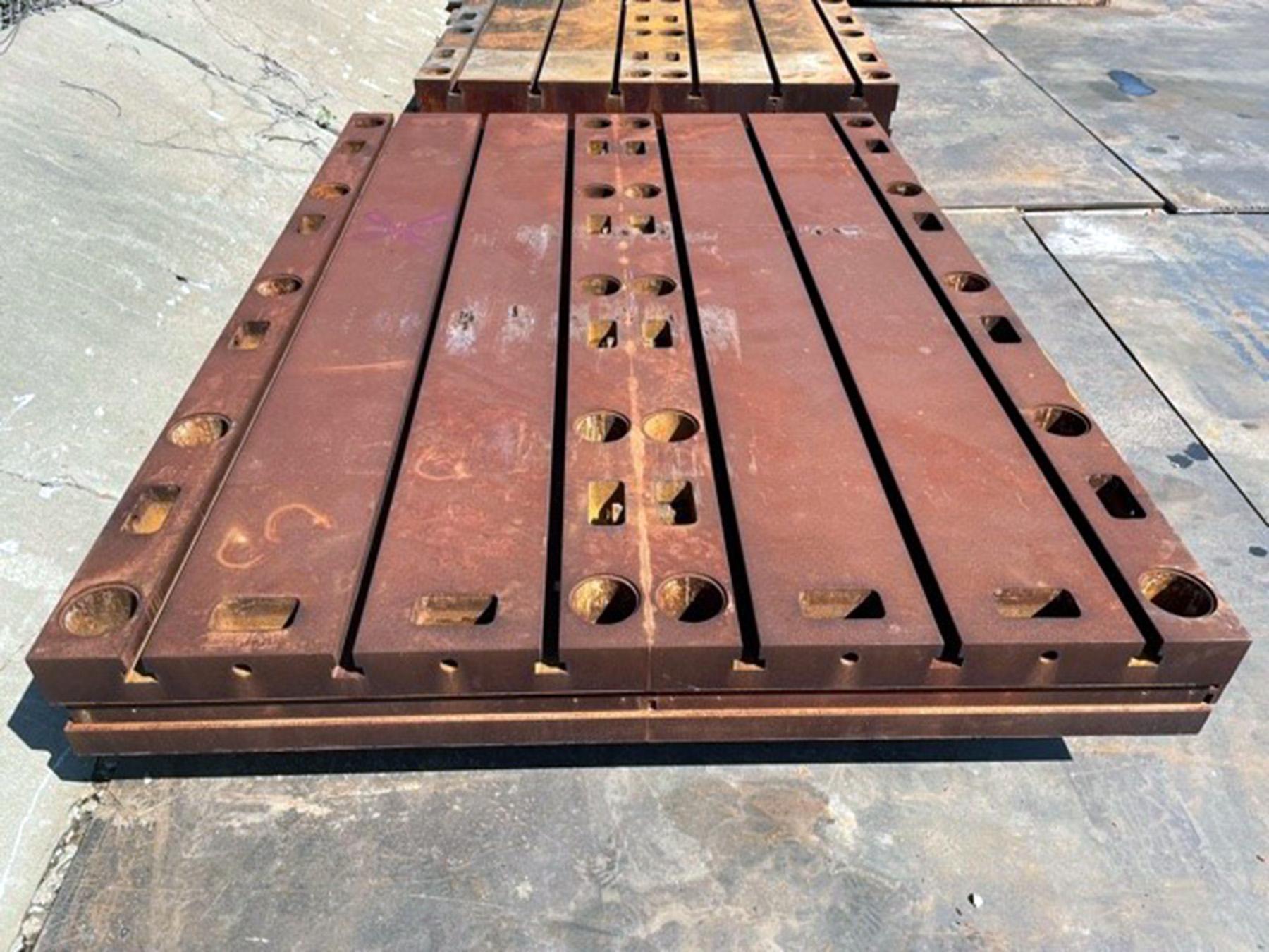 USED, (4) 96″ x 36″ x 9″ THICK FLOOR PLATES Harris Machine Tools