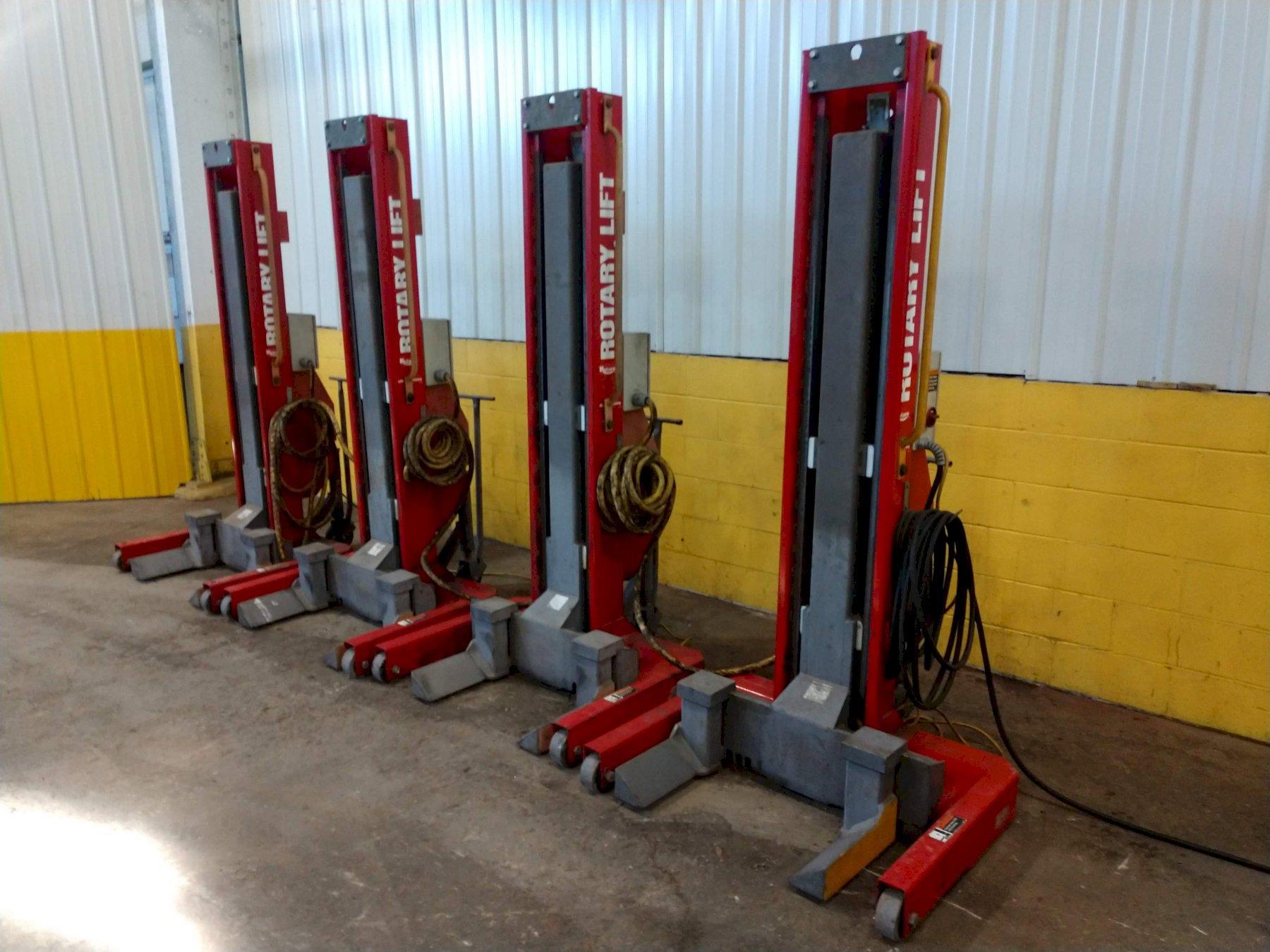 (4) 15,000 LBS ROTARY MODEL H415100 HEAVY DUTY MOBILE COLUMN LIFT