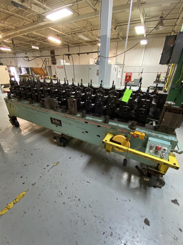 16 STAND TRU TECH ROLLFORMER, 10" ROLL SPACE, 1-1/2" SPINDLES, 8" HORIZONTAL CENTERS,
