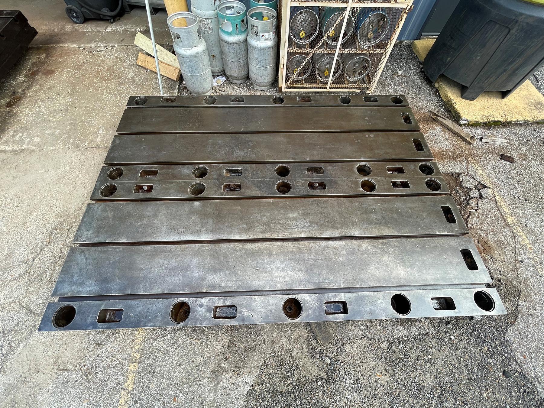 USED, (4) 96″ x 36″ x 9″ THICK FLOOR PLATES Harris Machine Tools