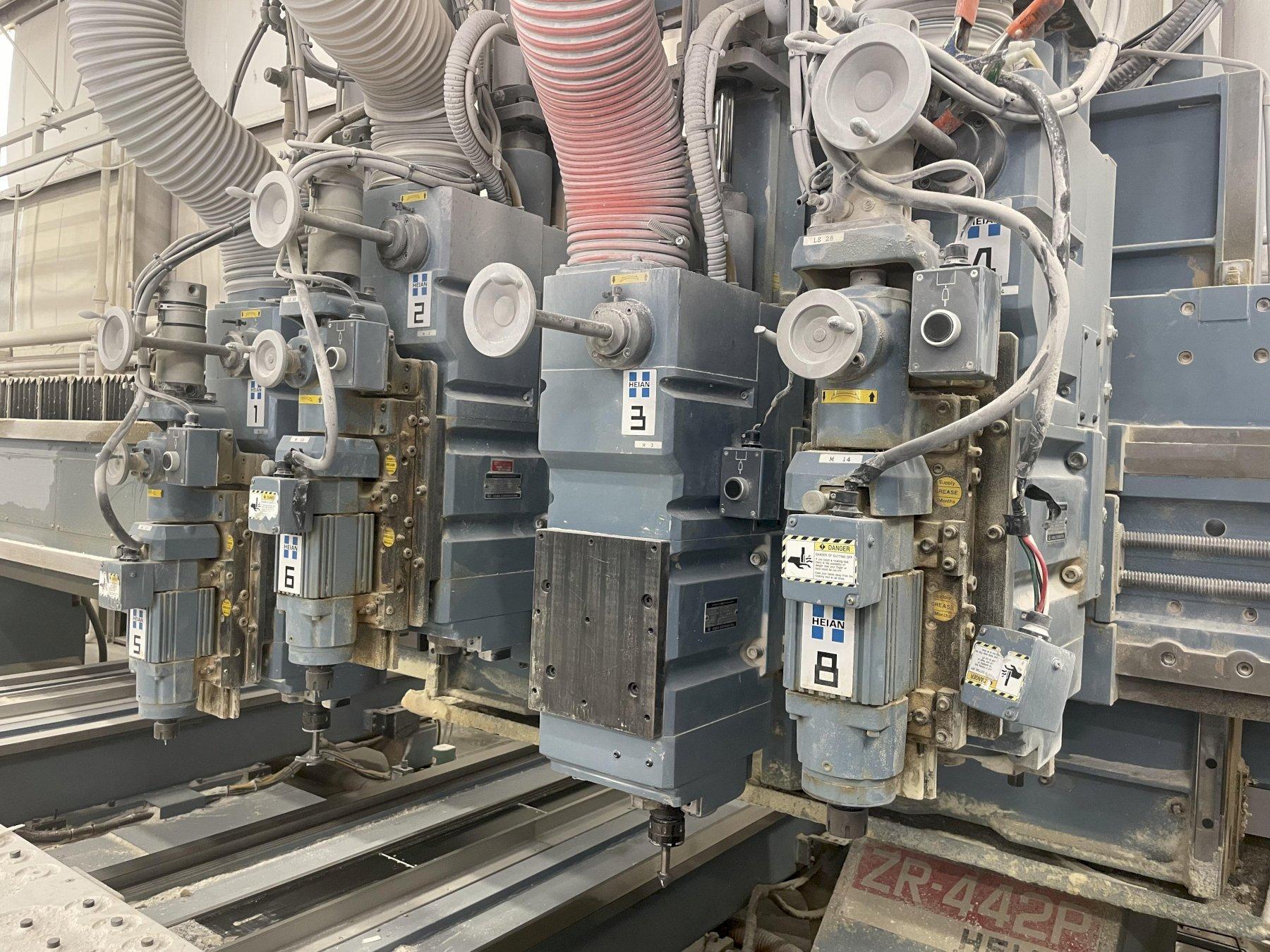 HEIAN MODEL #ZR-442P CNC 4 SPINDLE TWIN MOVING MATRIX TABLE ROUTER ...