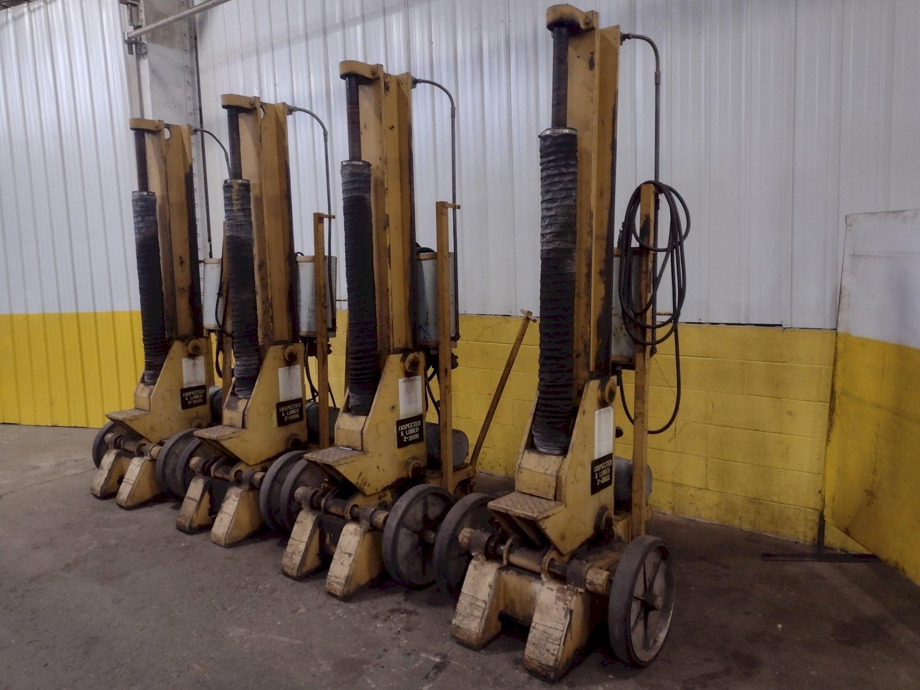 (4) 35 TON WHITING POWER PORTABLE ELECTRIC RAIL CAR LIFT JACKS: STOCK #17221