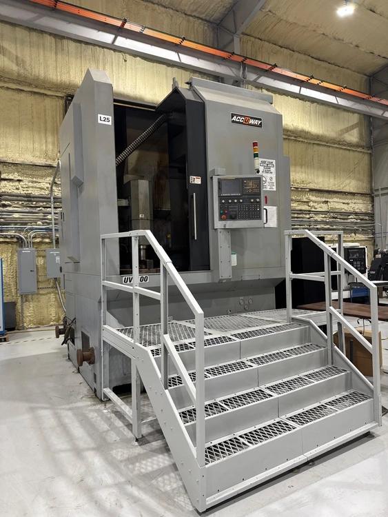 Accuway UV-100 CNC VTL, 2013 – Live Tooling, 40″ Chuck, Fanuc Control