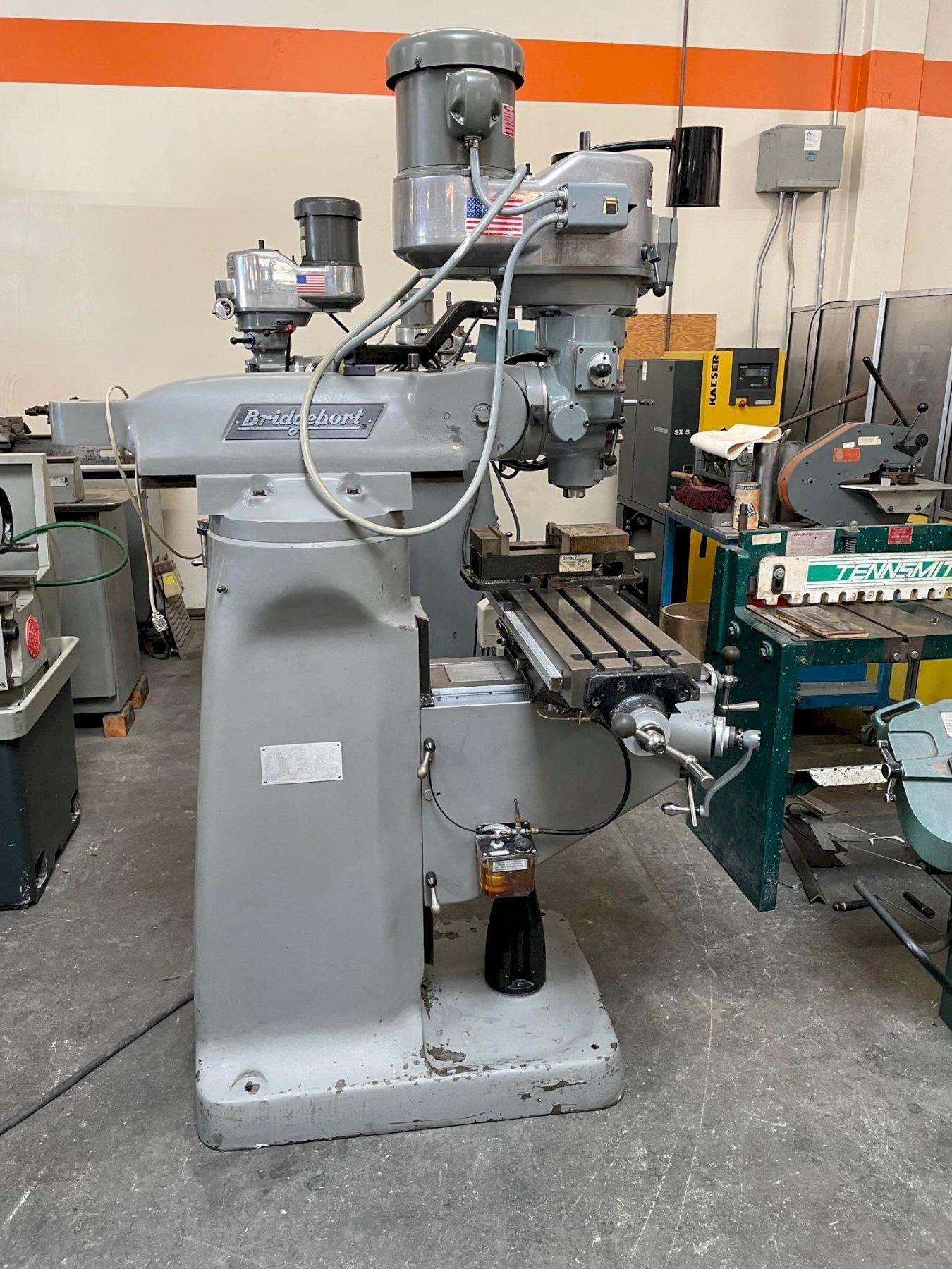 Bridgeport Series 1 Vertical Mill with AcuRite MillMate DRO, Angle