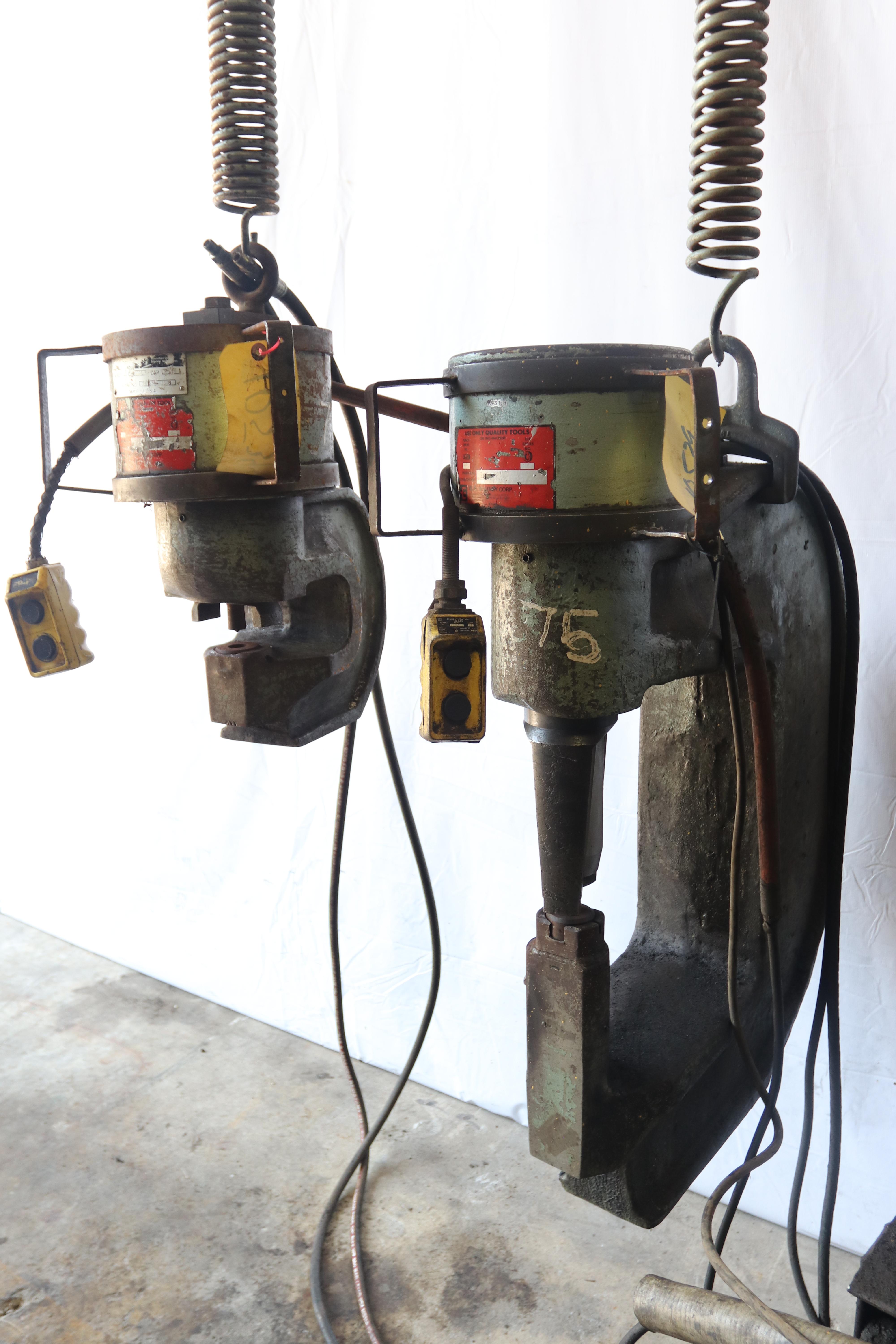 (2) 90 TON WHITNEY FLANGE & WEB BEAM HYDRAULIC PUNCHES STOCK 10539