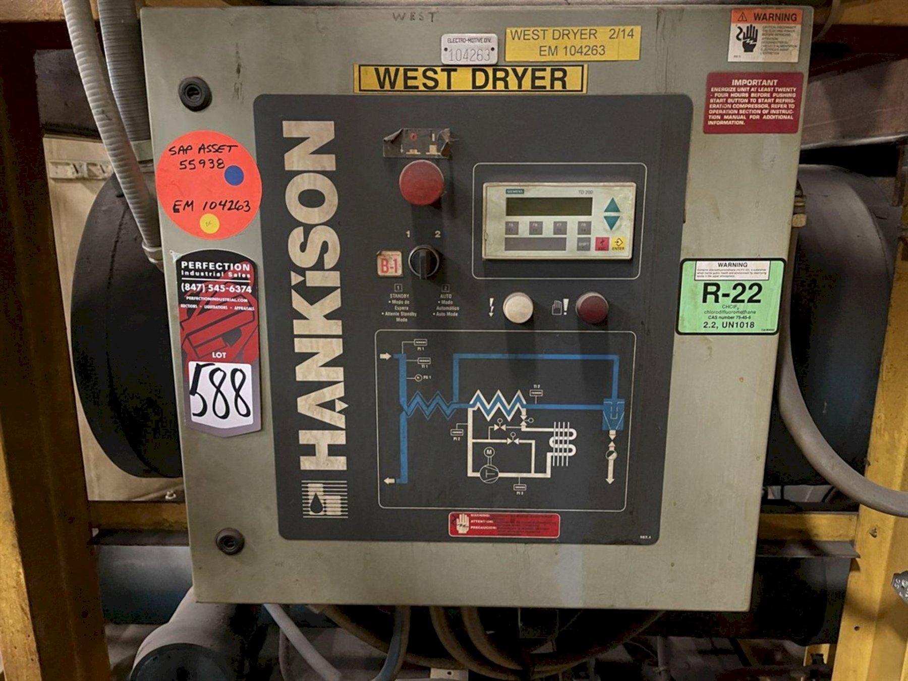 5000 SCFM 100 PSIG HANKINSON KHD5000 COMPRESSED AIR DRYER. STOCK