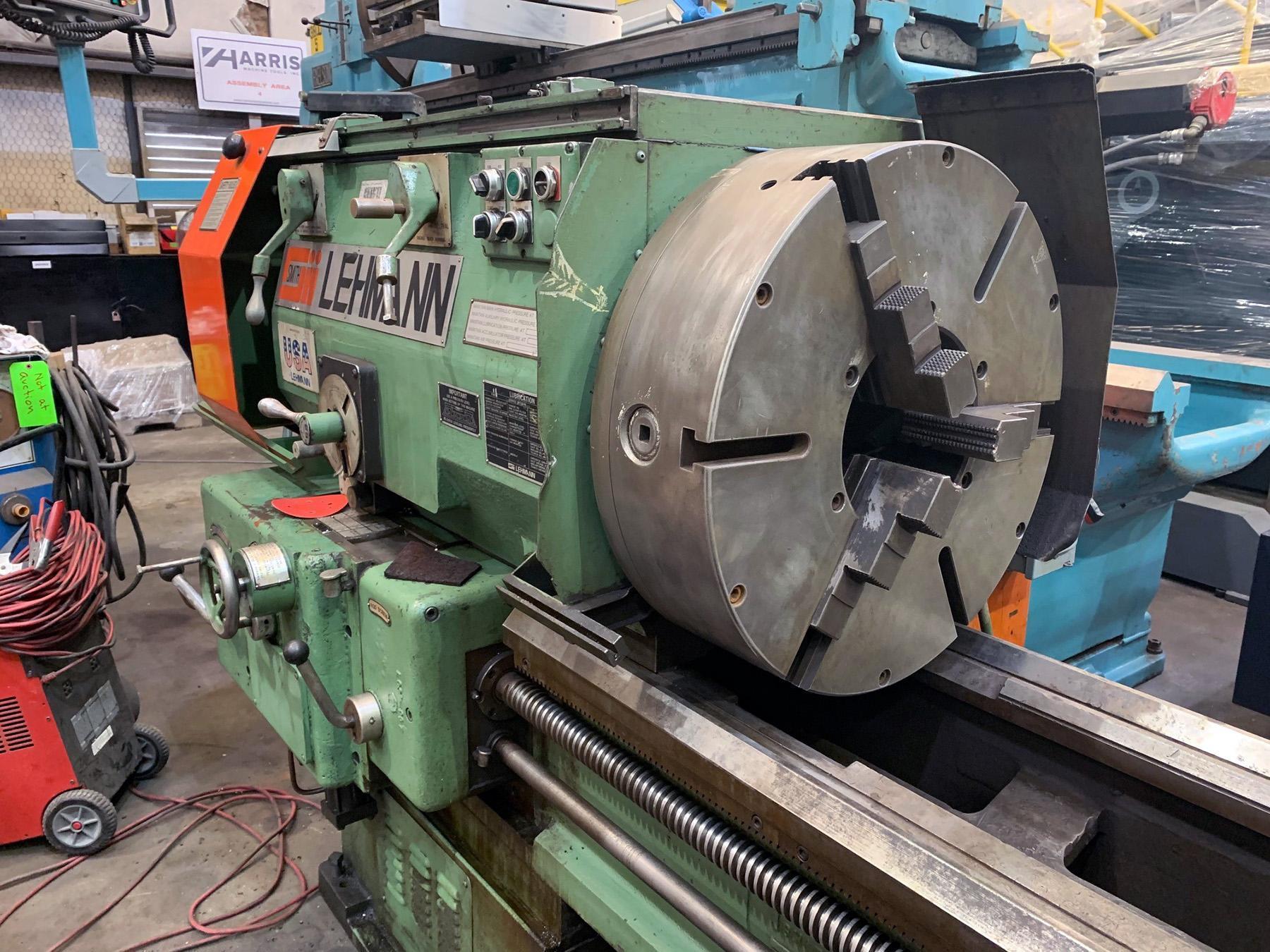 USED, 27″ x 120″ LEHMANN HOLLOW SPINDLE LATHE WITH 9″ SPINDLE BORE