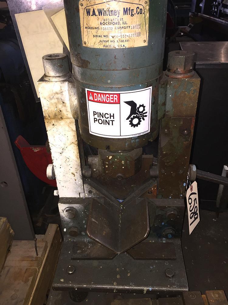 W.A. Whitney 18 Ton Hydraulic Angle Iron Shear And Notcher FH