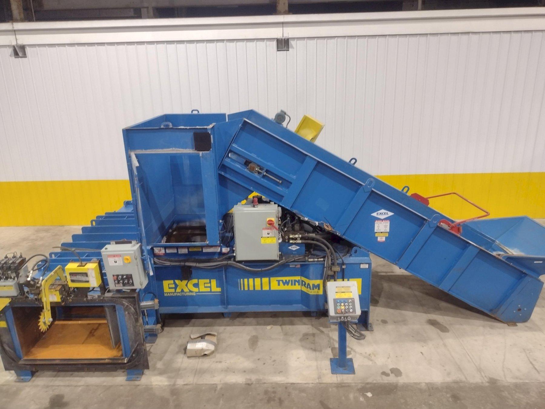 60″ x 30″ EXCEL MODEL 2R63 TWORAM AUTOMATIC HORIZTONAL BALER W/ AUTO