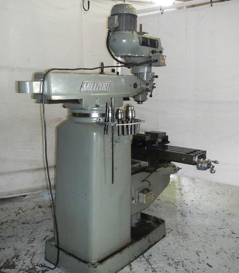 10" x 50" Millport Vertical Mill Model 3KVH11, 3 HP Federal Equipment