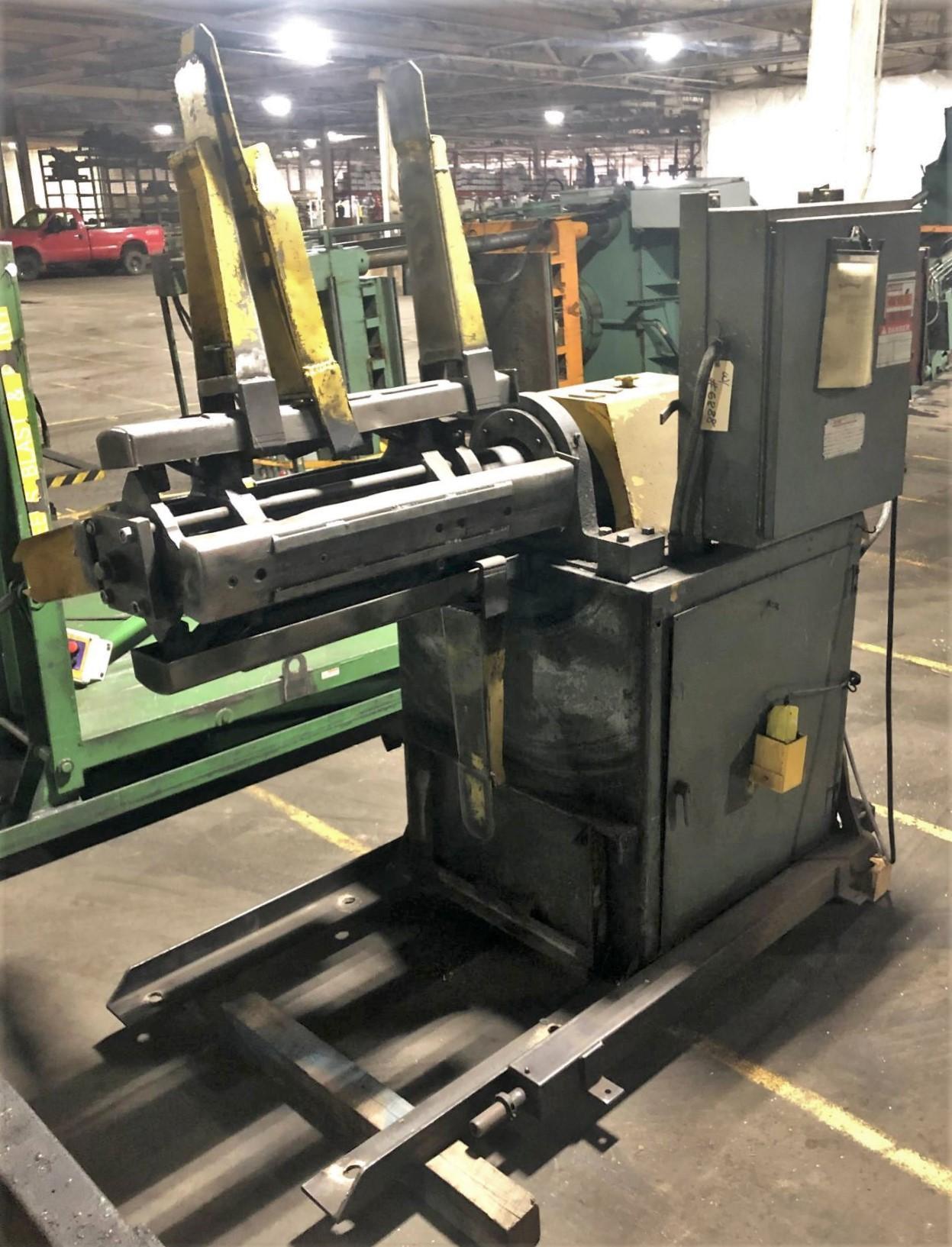 10,000 LBS X 36" ROWE MOTORIZED COIL REEL UNCOILER: STOCK #23579