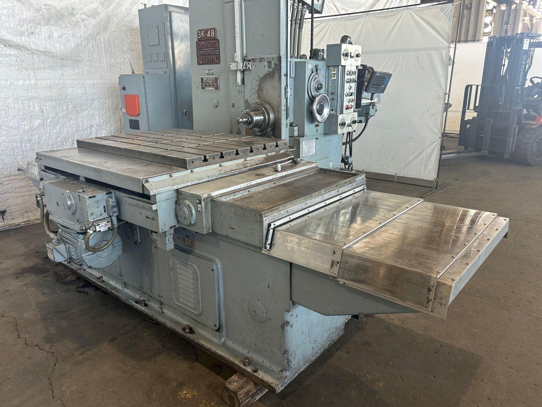 3″ DEVLIEG 3K48 HORIZONTAL BORING MILL. STOCK 0150724 G2000 Inc.