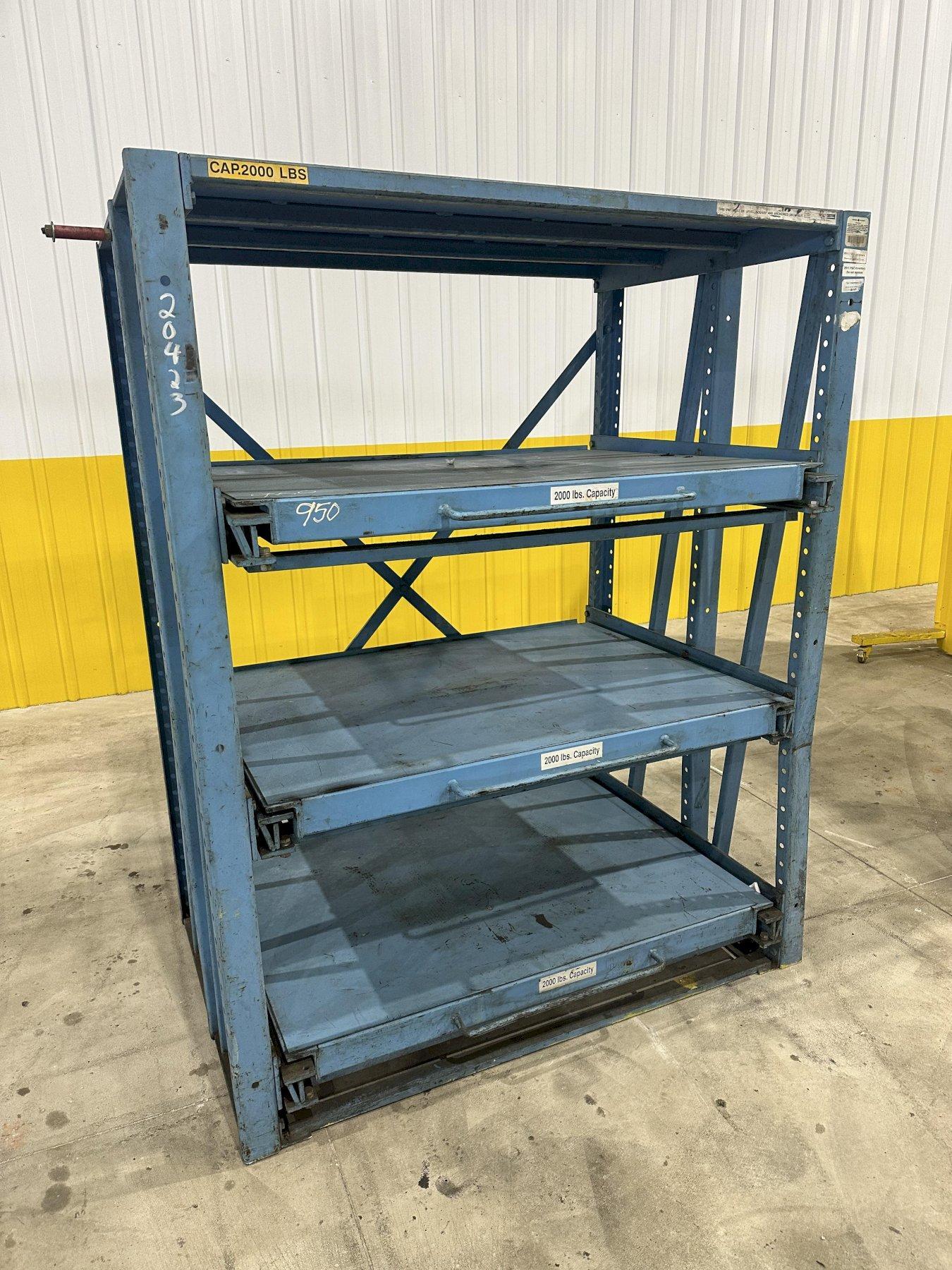 4 PULL-OUT DRAWER ADJUSTABLE DIE STORAGE RACK, 2000 LBS CAPACITY PER ...