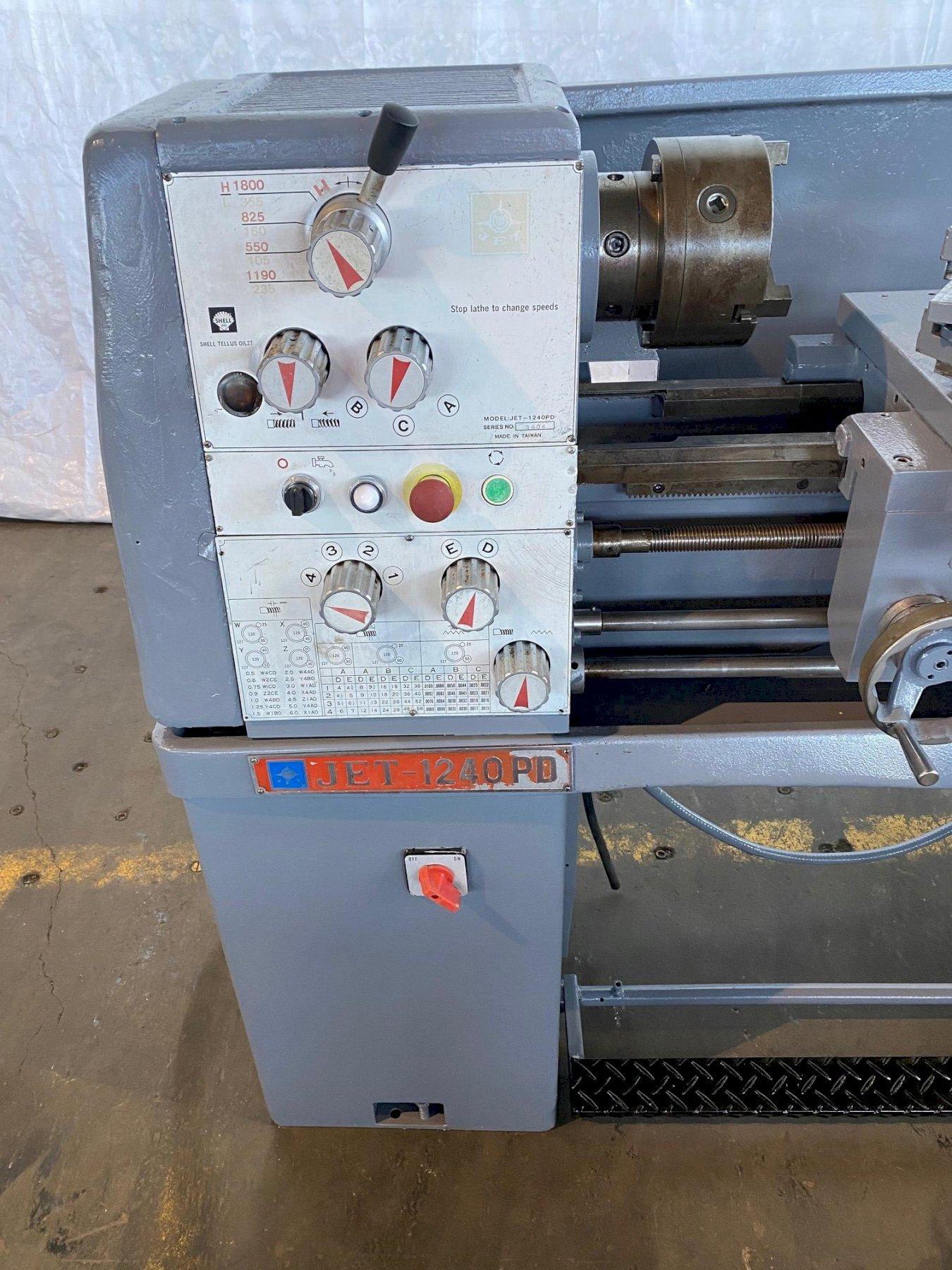 12″ x 40″ JET 1240PD TOOL ROOM ENGINE LATHE. STOCK 0631020 G2000 Inc.