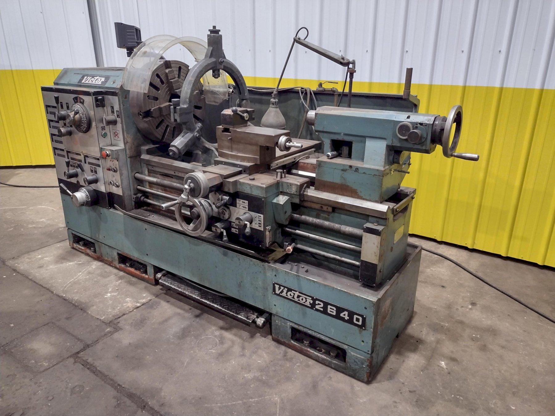 26″ X 40″ VICTOR MODEL 2640 ENGINE LATHE: STOCK #22262