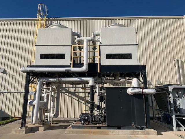 AEC Used FG2007 Cooling Tower (125 ton) and T1600D-25-25-10 Pump Tank Set, 460V, 2013
