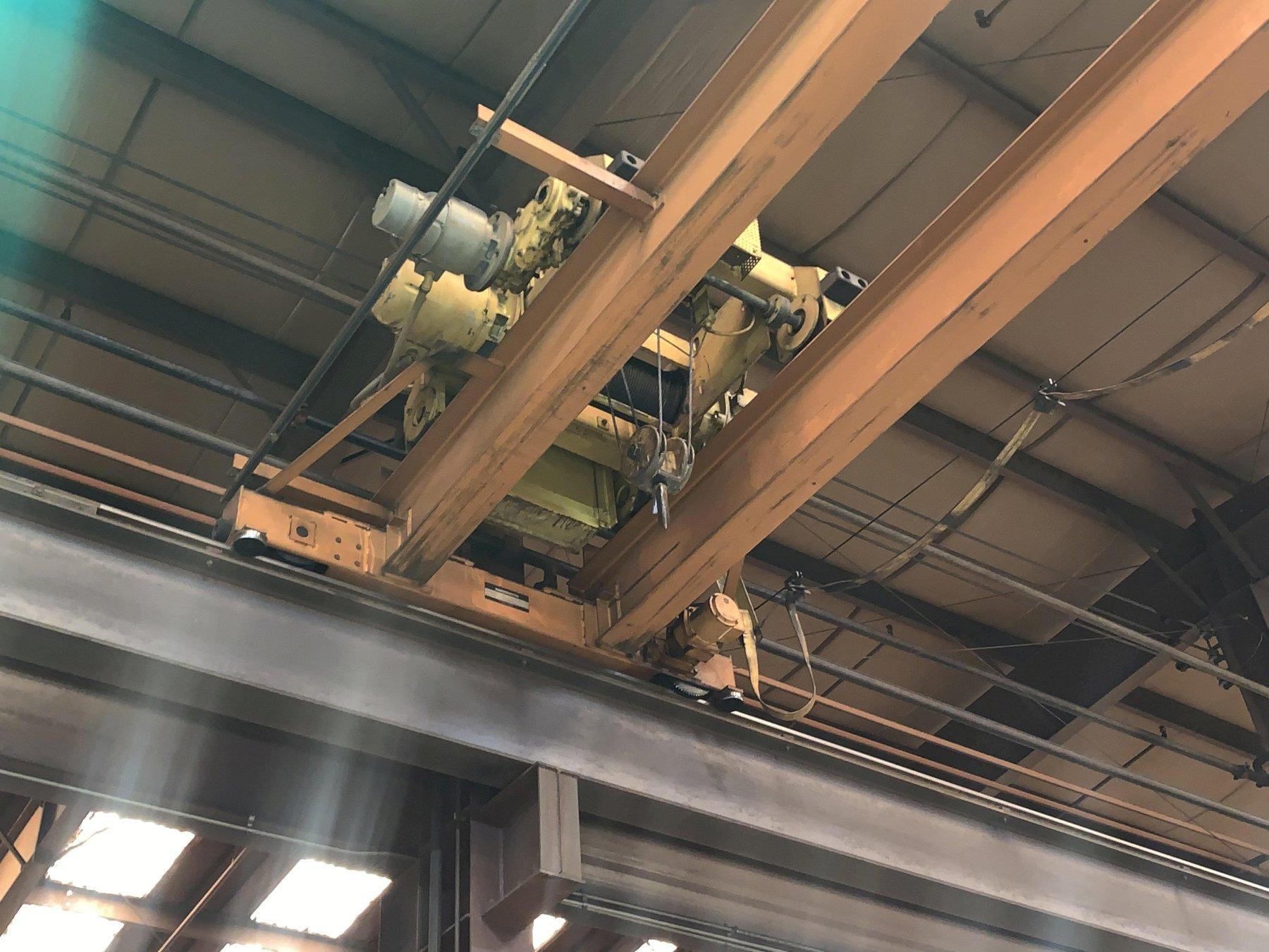 5 TON X 40′ HARRINGTON OVERHEAD BRIDGE CRANE STOCK 13325
