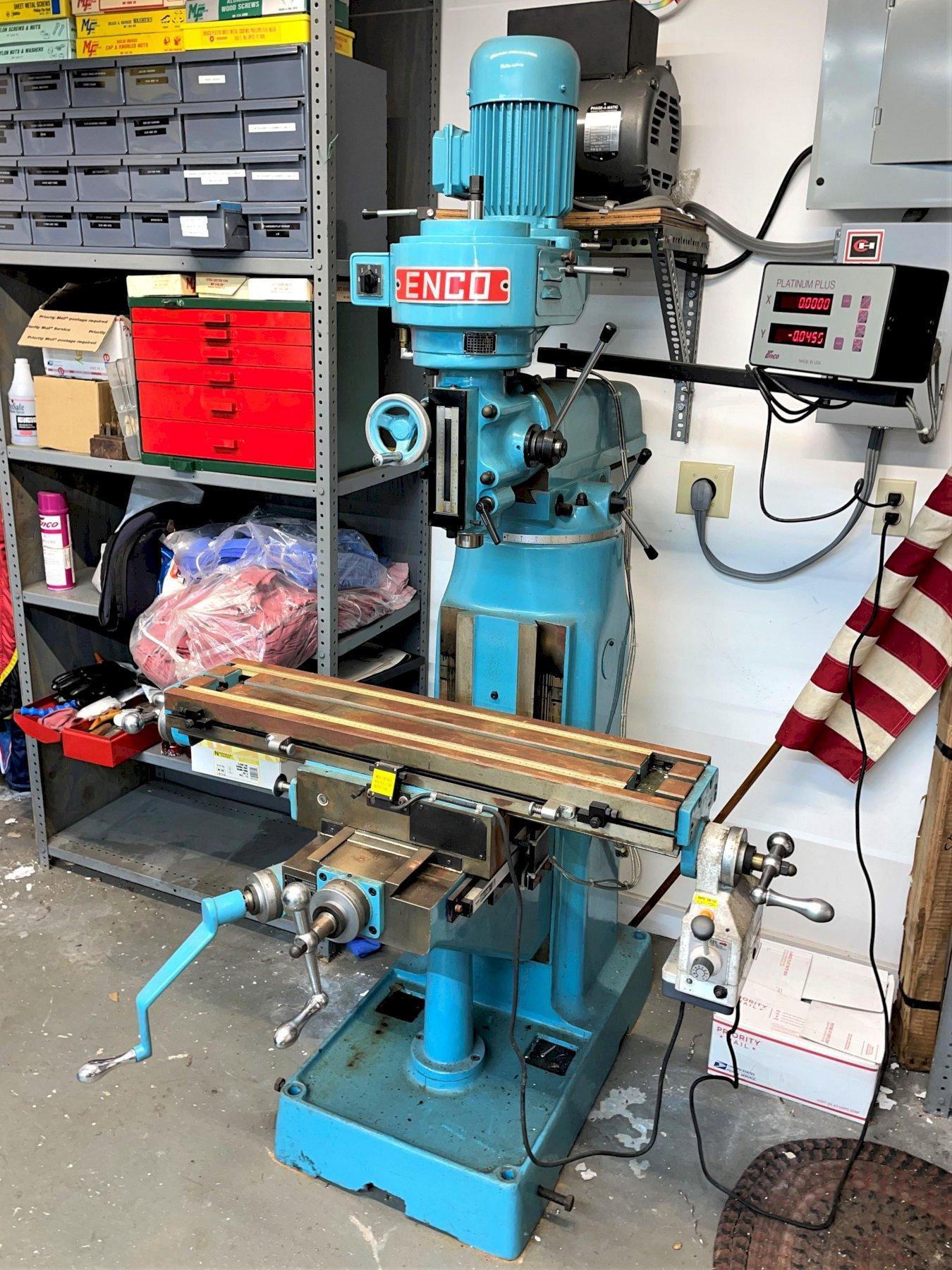 Enco 2HP Vertical Milling Machine, Knee Type Ironside Machinery