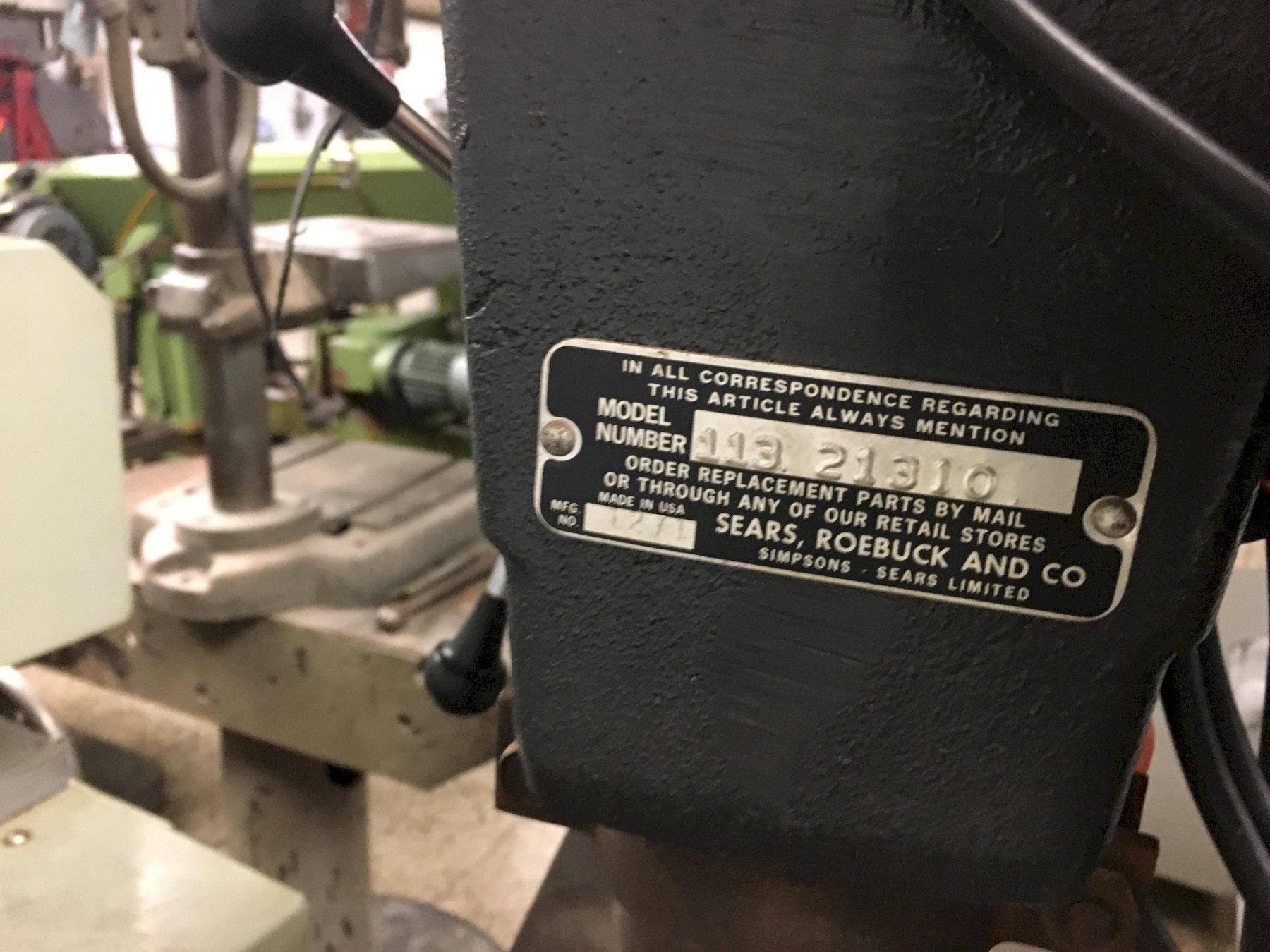 Sears Craftsman 151/2″ Round Column Floor Model Drill Press AMC