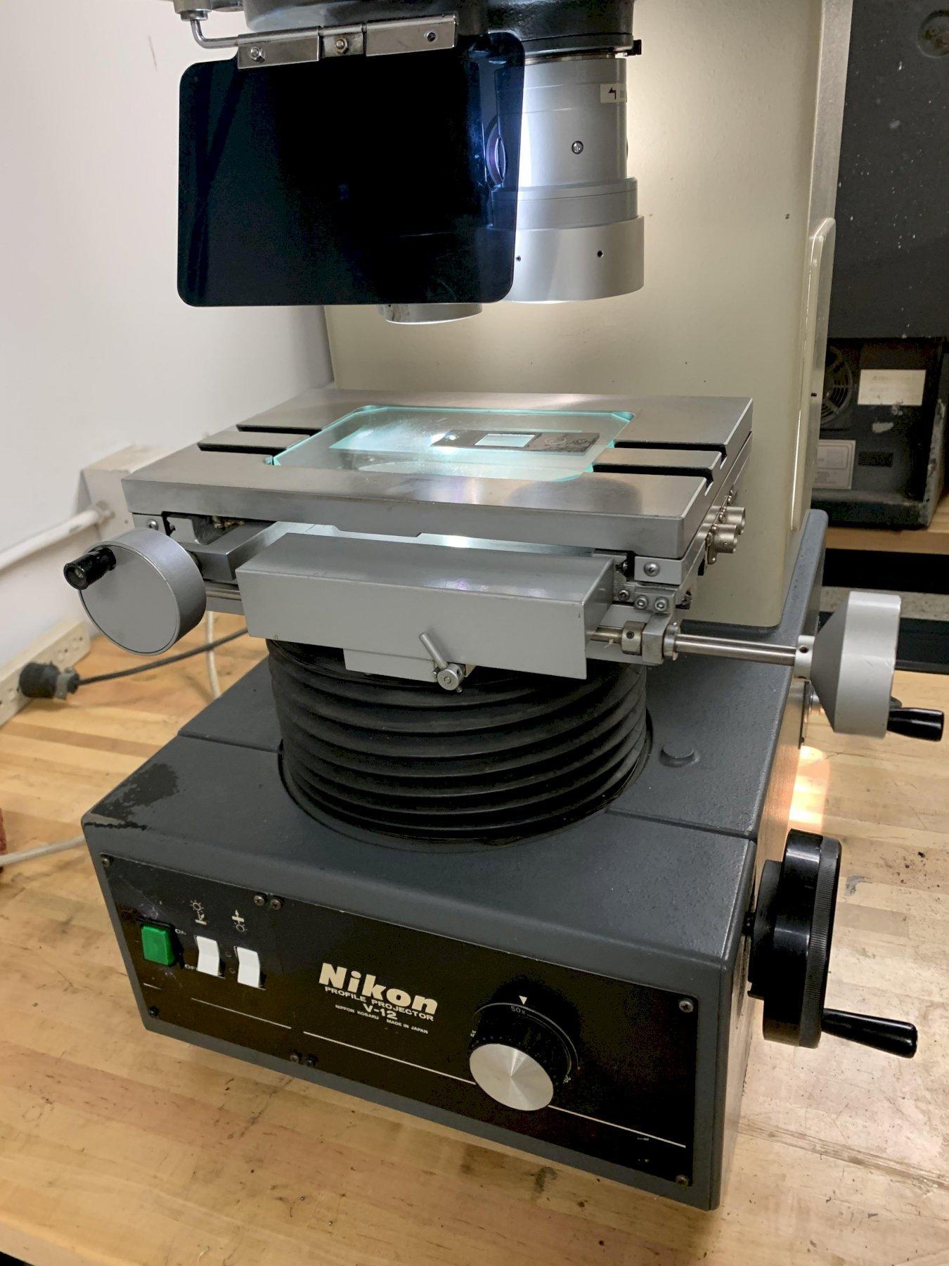 12 Nikon Model V12 Bench Top Vertical Beam Optical Comparator 12 Nikon Model V12 Bench Top Vertical Beam Optical Comparator